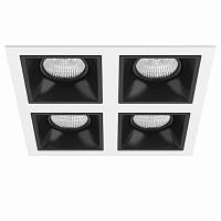 Комплект из светильников и рамки Domino Lightstar D54607070707